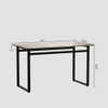 Modern Minimalist Rectangular Dining Table With Tempered Glass Top