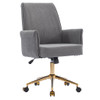 Ergonomic Mid-Back Office Chair With Striped Velvet Fabric