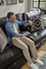 Como - 7 Piece Italian Leather Match Reclining Sectional