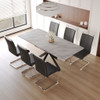 Modern Extendable Dining Table Set For 6 - 8 - Black / Gray