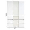 Elise - Modular Wood Closet System With Mirror For Custom Storage Solutions - White