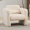 Modern Accent Chair Lambskin Sherpa Fabric Upholstered Comfy With Pillow Modern Accent Chair Lambskin Sherpa Fabric Upholstered Comfy With Pillow