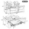 Home Theater Seating Manual Recliner Loveseat With Hide-Away Storage, Cup Holders And Led Light Strip For Living Room Home Theater Seating Manual Recliner Loveseat With Hide-Away Storage, Cup Holders And Led Light Strip For Living Room