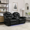 Home Theater Seating Manual Recliner Loveseat With Hide-Away Storage, Cup Holders And Led Light Strip For Living Room Home Theater Seating Manual Recliner Loveseat With Hide-Away Storage, Cup Holders And Led Light Strip For Living Room