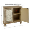 Driscoll - 2 Door Cabinet With Floral Design - Reclaimed Natural Driscoll - 2 Door Cabinet With Floral Design - Reclaimed Natural