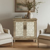 Driscoll - 2 Door Cabinet With Floral Design - Reclaimed Natural Driscoll - 2 Door Cabinet With Floral Design - Reclaimed Natural