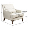 Refined - Arm Chair - Cream / Dark Brown Refined - Arm Chair - Cream / Dark Brown
