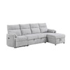 Sleeper Sofa With Storage Chaise - Gray