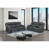 Blanca - Power Console Reclining Loveseat With LED Lights, Power Headrest And Speakers - Charcoal