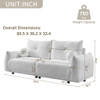 2 Seater Cushion Sofa With 2 Cushions And 2 Ball Pillows