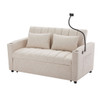 Convertible Sofa Bed Loveseat Sofa With Three USB Ports, Two Side Pockets, Two Cup Holders And 360° swivel Phone Holder For Living Room Convertible Sofa Bed Loveseat Sofa With Three USB Ports, Two Side Pockets, Two Cup Holders And 360° swivel Phone Holder For Living Room