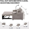 Convertible Sofa Bed Loveseat Sofa With Three USB Ports, Two Side Pockets, Two Cup Holders And 360° swivel Phone Holder For Living Room Convertible Sofa Bed Loveseat Sofa With Three USB Ports, Two Side Pockets, Two Cup Holders And 360° swivel Phone Holder For Living Room