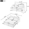 Convertible Sofa Bed Loveseat Sofa With Three USB Ports, Two Side Pockets, Two Cup Holders And 360° swivel Phone Holder For Living Room Convertible Sofa Bed Loveseat Sofa With Three USB Ports, Two Side Pockets, Two Cup Holders And 360° swivel Phone Holder For Living Room