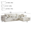 Modern Chenille Upholstered Sectional Sofa Couch Set With 6 Pillows,Free Combination Modern Chenille Upholstered Sectional Sofa Couch Set With 6 Pillows,Free Combination