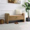 Modern Teddy Upholstered Large Bed End Bench With Arms And Storage Modern Teddy Upholstered Large Bed End Bench With Arms And Storage