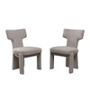Armless Curved Back Accent Chairs (Set of 2)
