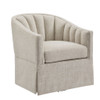 Solitude - Skirted Swivel Accent Chair With Hemp Like