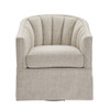 Solitude - Skirted Swivel Accent Chair With Hemp Like