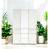 Elise - Modular Wood Closet System With Mirror In Versatile Storage Solution - White