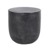 Outdoor Lightweight Concrete End Table With Natural Texture - Matte Black Outdoor Lightweight Concrete End Table With Natural Texture - Matte Black