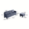 L-Shaped Sectional Sofa With Padded Cashmere, Space Saving Design For Living Rooms & Apartments - Gray L-Shaped Sectional Sofa With Padded Cashmere, Space Saving Design For Living Rooms & Apartments - Gray