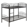 Twin Over Twin Bunk Bed, Divided Into Two Beds - Black Twin Over Twin Bunk Bed, Divided Into Two Beds - Black