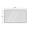 Modern Aluminum Frame Wall Mirror With Rounded Corners, Temperature Display, Tri Color Light, Defogging - Black Modern Aluminum Frame Wall Mirror With Rounded Corners, Temperature Display, Tri Color Light, Defogging - Black