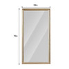 Elegant Full Body Floor Mirror With Artificial Wood Frame, Durable Design - Copper