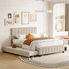 Platform UpholsteredBed With 2 Drawers And Twin Long Trundle Platform UpholsteredBed With 2 Drawers And Twin Long Trundle