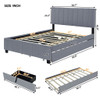Platform UpholsteredBed With 2 Drawers And Twin Long Trundle Platform UpholsteredBed With 2 Drawers And Twin Long Trundle