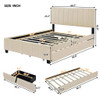 Platform UpholsteredBed With 2 Drawers And Twin Long Trundle Platform UpholsteredBed With 2 Drawers And Twin Long Trundle