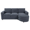 Modern L-Shaped Sectional Sofa With Curved Chaise, USB Ports, And Side Storage Pockets Modern L-Shaped Sectional Sofa With Curved Chaise, USB Ports, And Side Storage Pockets