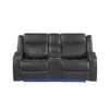 Blanca - Power Reclining Set With LED Lights, USB And Adjustable Headrest
