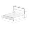 Laura - King Bed With Upholstered LED Headboard - Silver Laura - King Bed With Upholstered LED Headboard - Silver