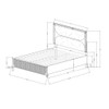Laura - Queen Bed With Upholstered Headboard And LED Lights - Silver Laura - Queen Bed With Upholstered Headboard And LED Lights - Silver