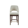 Counter Stool With Swivel Seat, Upholstery And Solid Wood Legs - Cream Counter Stool With Swivel Seat, Upholstery And Solid Wood Legs - Cream