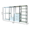 Fiona - Freestanding Walk In Wood Closet System & Metal Frame Durable Storage Solution Melamine - White