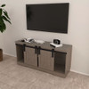 Lane - TV Stand With Sliding Barndoors Water And Heat Resistant Melamine - Rustic