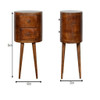Rounded Bedside Table - Chestnut Rounded Bedside Table - Chestnut