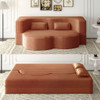 Convertible Plush Corduroy Foam-Filled Sleeper Sofa Bed With 2 Pillows Convertible Plush Corduroy Foam-Filled Sleeper Sofa Bed With 2 Pillows