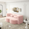 Convertible Plush Corduroy Foam-Filled Sleeper Sofa Bed With 2 Pillows Convertible Plush Corduroy Foam-Filled Sleeper Sofa Bed With 2 Pillows