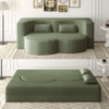 Convertible Plush Corduroy Foam-Filled Sleeper Sofa Bed With 2 Pillows Convertible Plush Corduroy Foam-Filled Sleeper Sofa Bed With 2 Pillows