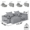 Modern Oversized Diy Combination Modular Sectional Sofa With Pillows