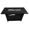 Outdoor Fire Pit Table With Lid Durable Construction - Black