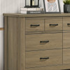 Finn - Oak Finish Dresser With 6 Drawers And Black Handles - Coffee Gray Finn - Oak Finish Dresser With 6 Drawers And Black Handles - Coffee Gray