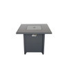Powdercoated Fire Pit With Top - Gray Powdercoated Fire Pit With Top - Gray