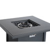 Powdercoated Fire Pit With Top - Gray Powdercoated Fire Pit With Top - Gray