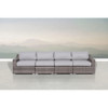 Contemporary Outdoor Rattan Wicker Sectional Seating Group With Cushions