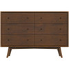 Caroline - Mid-Century Modern Solid Wood Dresser - Brown