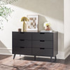 Mid-Century Hans 6 Drawer Dresser With Cut-Out Handles Mid-Century Hans 6 Drawer Dresser With Cut-Out Handles